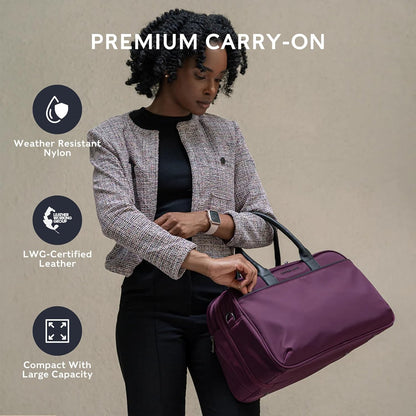 Carry-On Luggage Duffel Bag, Durable & Lightweight Suitcase. Bento Bag, Personal Item Weekender Travel Bag for Men & Women, Dune Khaki