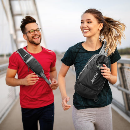 Sling Bag RFID Blocking Lightweight Crossbody Backpack Chest Shoulder Bag for Travel Sports Running | Durable Polyester Fabric, Sports, Running, Daily, Stay Organized, Adjustable Shoulder Straps, Lightweight Shoulder Bag