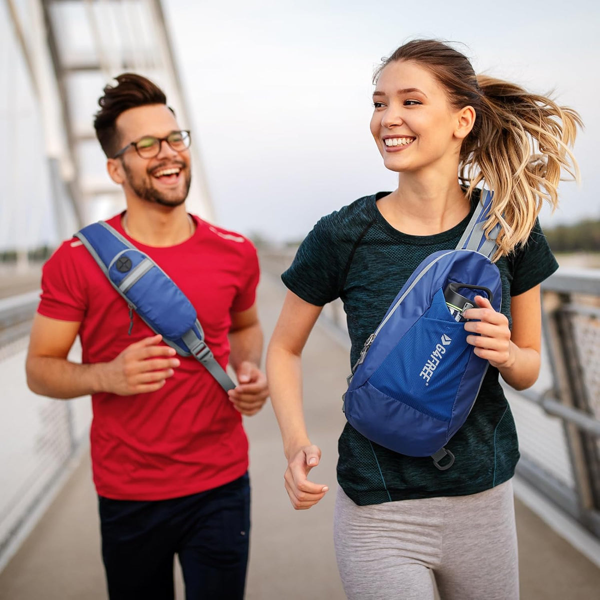 Sling Bag RFID Blocking Lightweight Crossbody Backpack Chest Shoulder Bag for Travel Sports Running | Durable Polyester Fabric, Sports, Running, Daily, Stay Organized, Adjustable Shoulder Straps, Lightweight Shoulder Bag