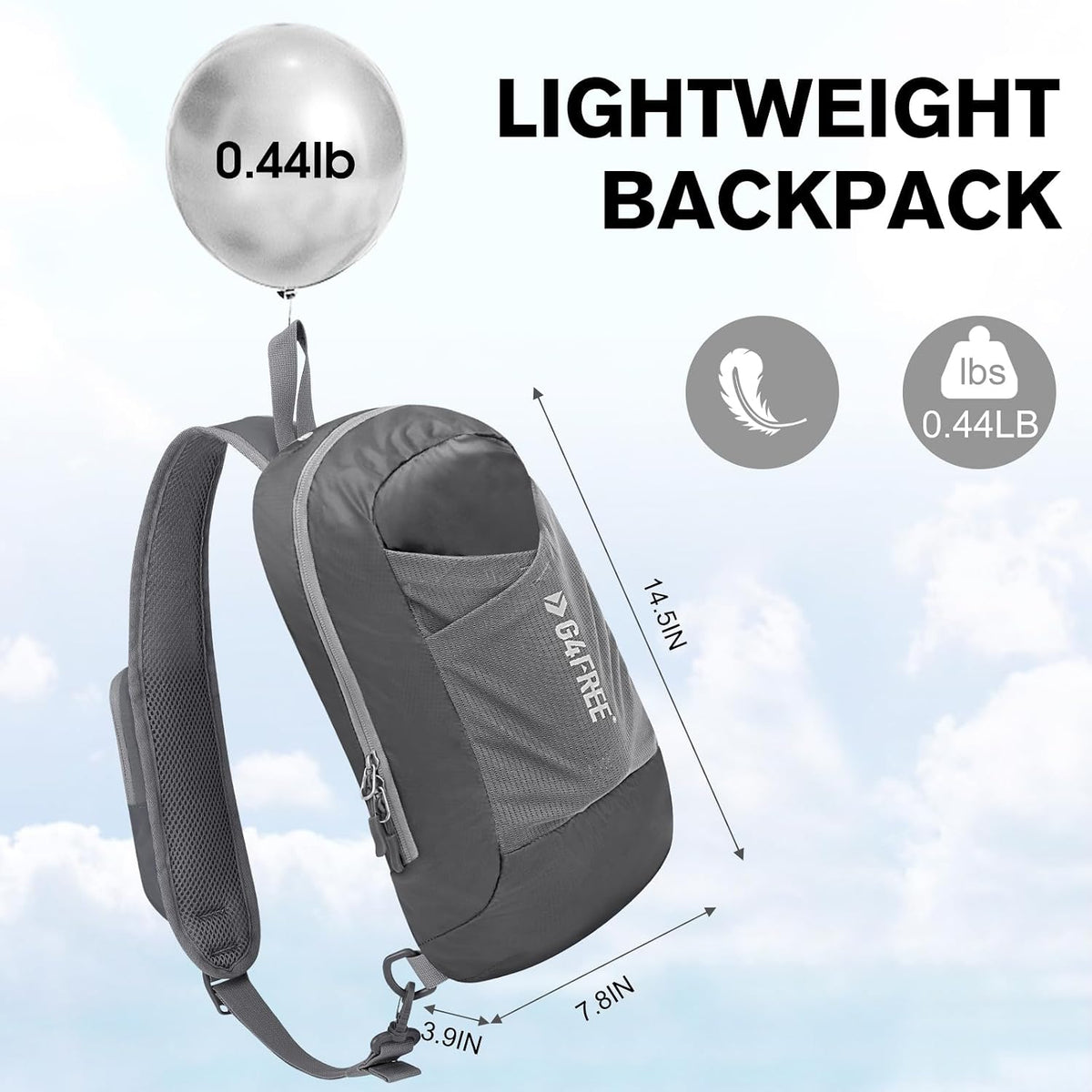 Sling Bag RFID Blocking Lightweight Crossbody Backpack Chest Shoulder Bag for Travel Sports Running | Durable Polyester Fabric, Sports, Running, Daily, Stay Organized, Adjustable Shoulder Straps, Lightweight Shoulder Bag