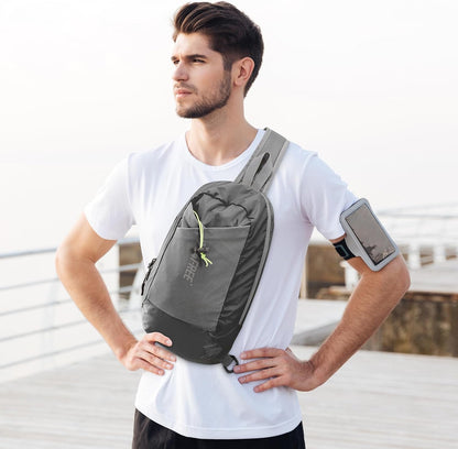 Sling Bag RFID Blocking Lightweight Crossbody Backpack Chest Shoulder Bag for Travel Sports Running | Durable Polyester Fabric, Sports, Running, Daily, Stay Organized, Adjustable Shoulder Straps, Lightweight Shoulder Bag