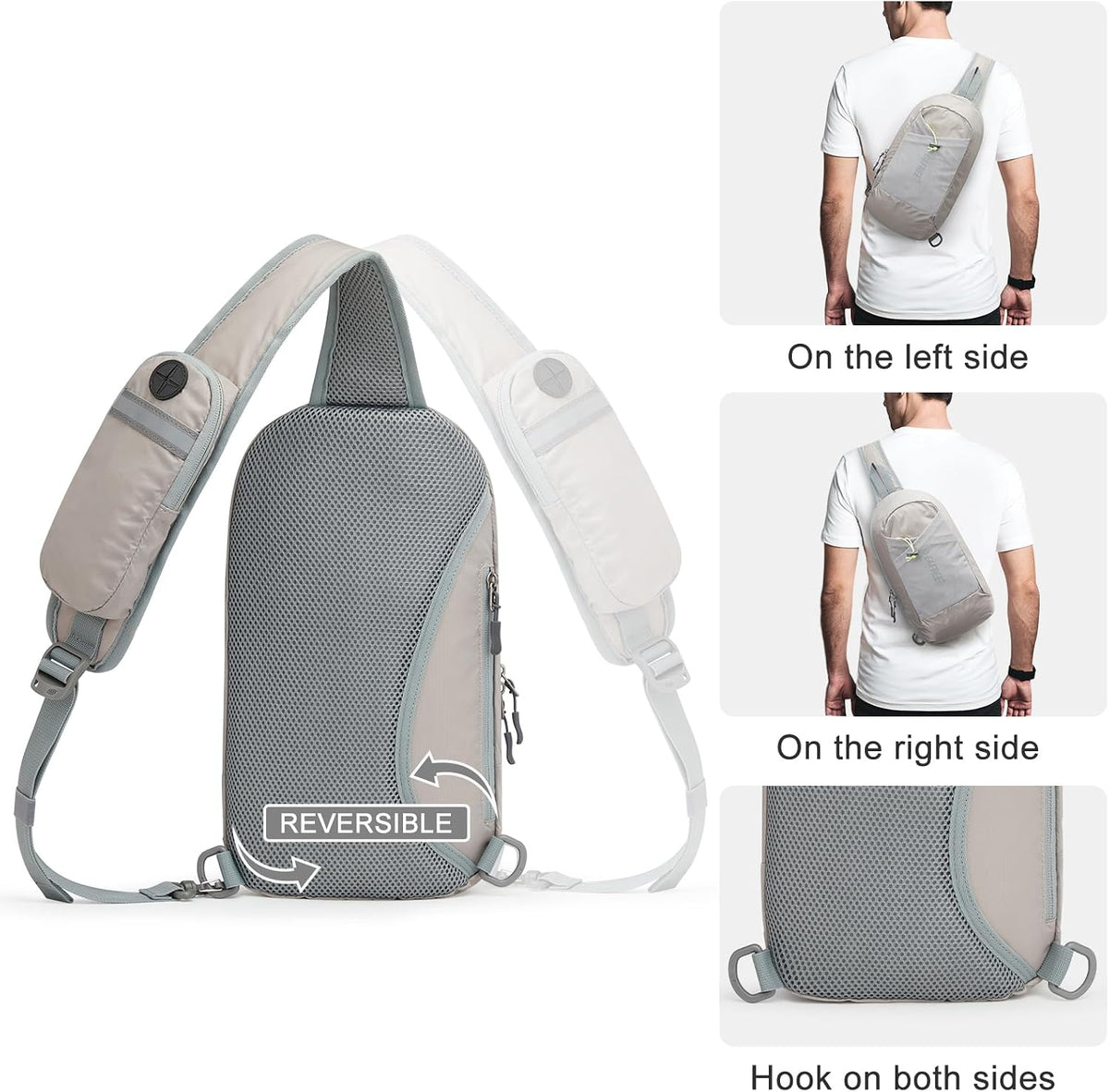 Sling Bag RFID Blocking Lightweight Crossbody Backpack Chest Shoulder Bag for Travel Sports Running | Durable Polyester Fabric, Sports, Running, Daily, Stay Organized, Adjustable Shoulder Straps, Lightweight Shoulder Bag