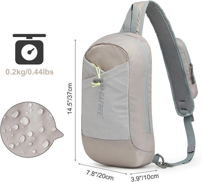 Sling Bag RFID Blocking Lightweight Crossbody Backpack Chest Shoulder Bag for Travel Sports Running | Durable Polyester Fabric, Sports, Running, Daily, Stay Organized, Adjustable Shoulder Straps, Lightweight Shoulder Bag