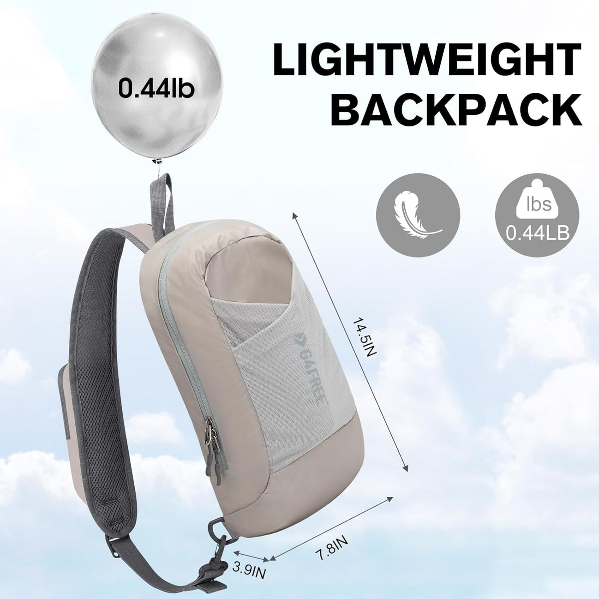 Sling Bag RFID Blocking Lightweight Crossbody Backpack Chest Shoulder Bag for Travel Sports Running | Durable Polyester Fabric, Sports, Running, Daily, Stay Organized, Adjustable Shoulder Straps, Lightweight Shoulder Bag