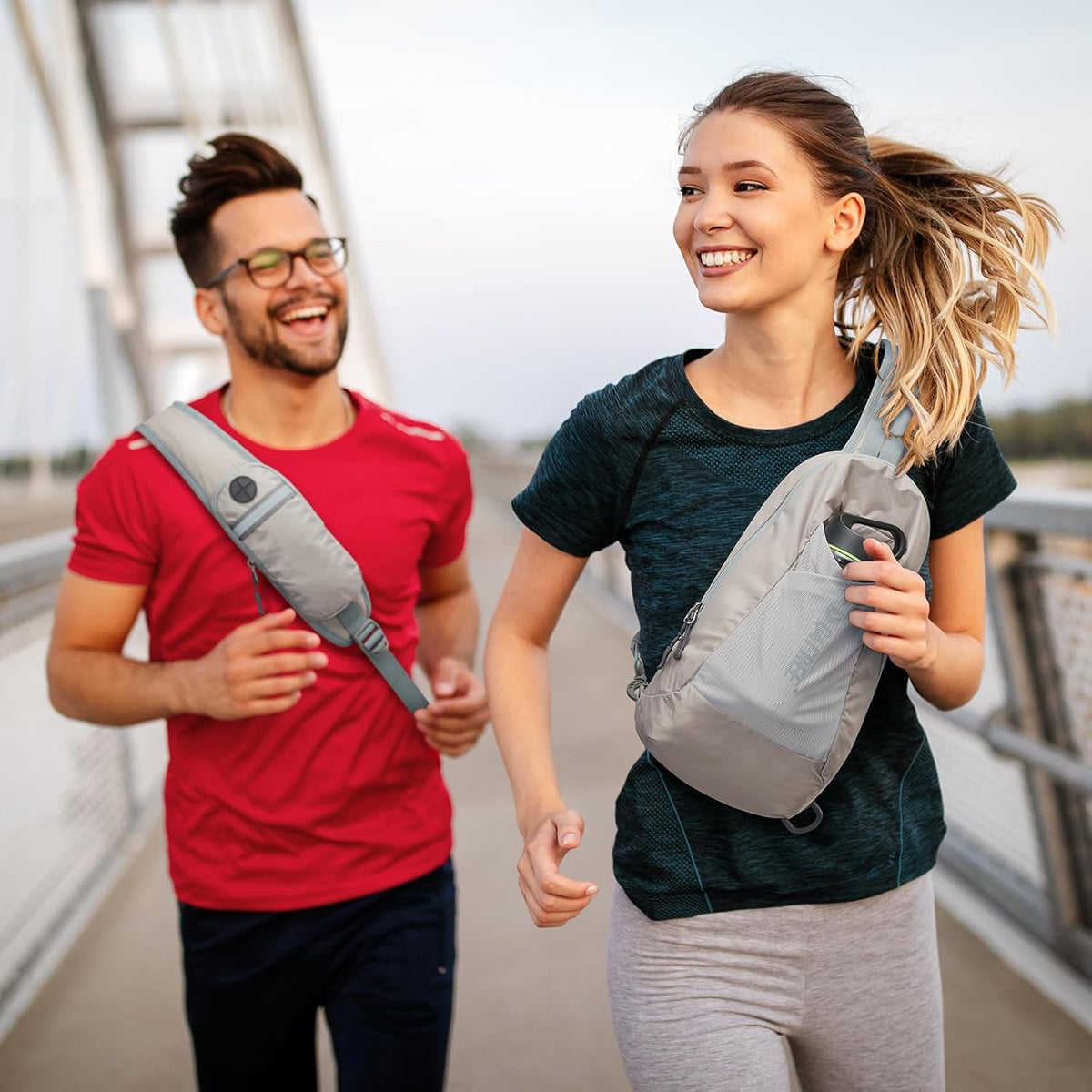 Sling Bag RFID Blocking Lightweight Crossbody Backpack Chest Shoulder Bag for Travel Sports Running | Durable Polyester Fabric, Sports, Running, Daily, Stay Organized, Adjustable Shoulder Straps, Lightweight Shoulder Bag