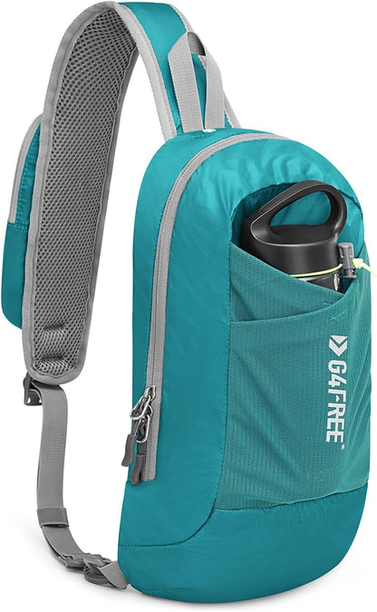 Sling Bag RFID Blocking Lightweight Crossbody Backpack Chest Shoulder Bag for Travel Sports Running | Durable Polyester Fabric, Sports, Running, Daily, Stay Organized, Adjustable Shoulder Straps, Lightweight Shoulder Bag