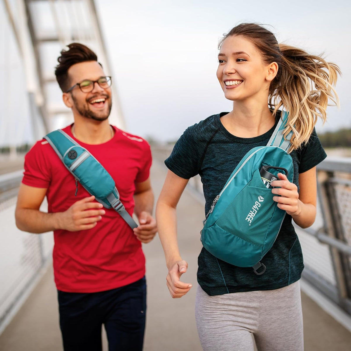 Sling Bag RFID Blocking Lightweight Crossbody Backpack Chest Shoulder Bag for Travel Sports Running | Durable Polyester Fabric, Sports, Running, Daily, Stay Organized, Adjustable Shoulder Straps, Lightweight Shoulder Bag