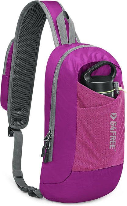 Sling Bag RFID Blocking Lightweight Crossbody Backpack Chest Shoulder Bag for Travel Sports Running | Durable Polyester Fabric, Sports, Running, Daily, Stay Organized, Adjustable Shoulder Straps, Lightweight Shoulder Bag