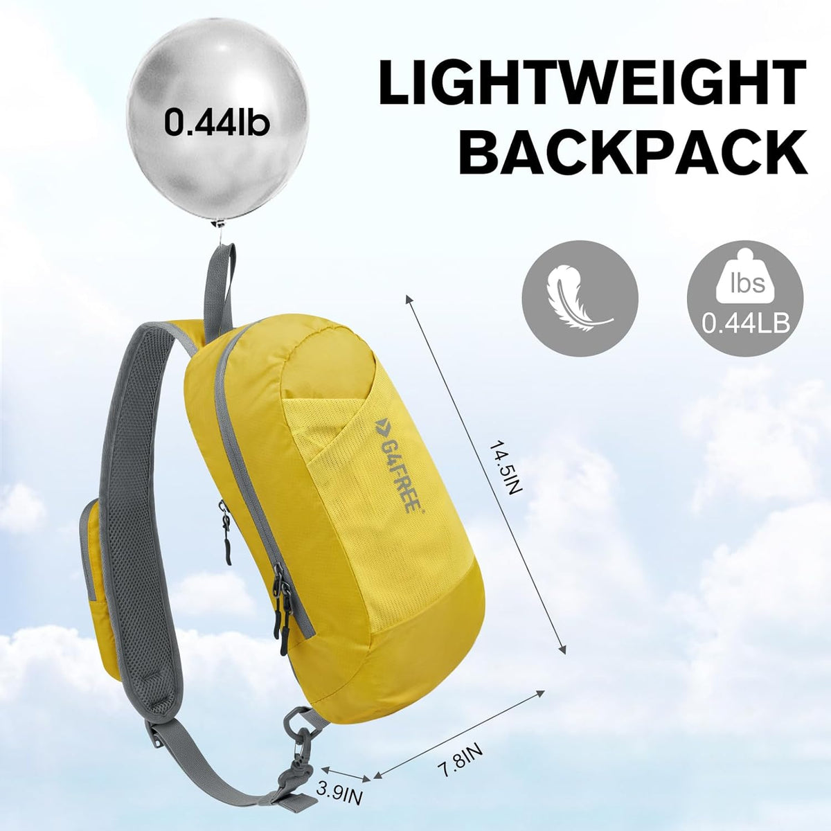 Sling Bag RFID Blocking Lightweight Crossbody Backpack Chest Shoulder Bag for Travel Sports Running | Durable Polyester Fabric, Sports, Running, Daily, Stay Organized, Adjustable Shoulder Straps, Lightweight Shoulder Bag