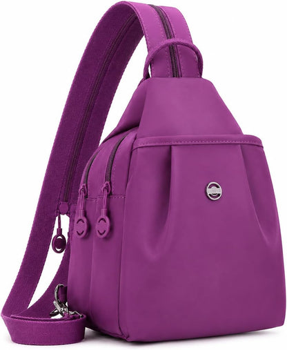 Sling Backpack for Women, Water-Resistant Crossbody Chest Bag for Travel, Work, Gym, Students & Daily Use