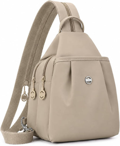 Sling Backpack for Women, Water-Resistant Crossbody Chest Bag for Travel, Work, Gym, Students & Daily Use