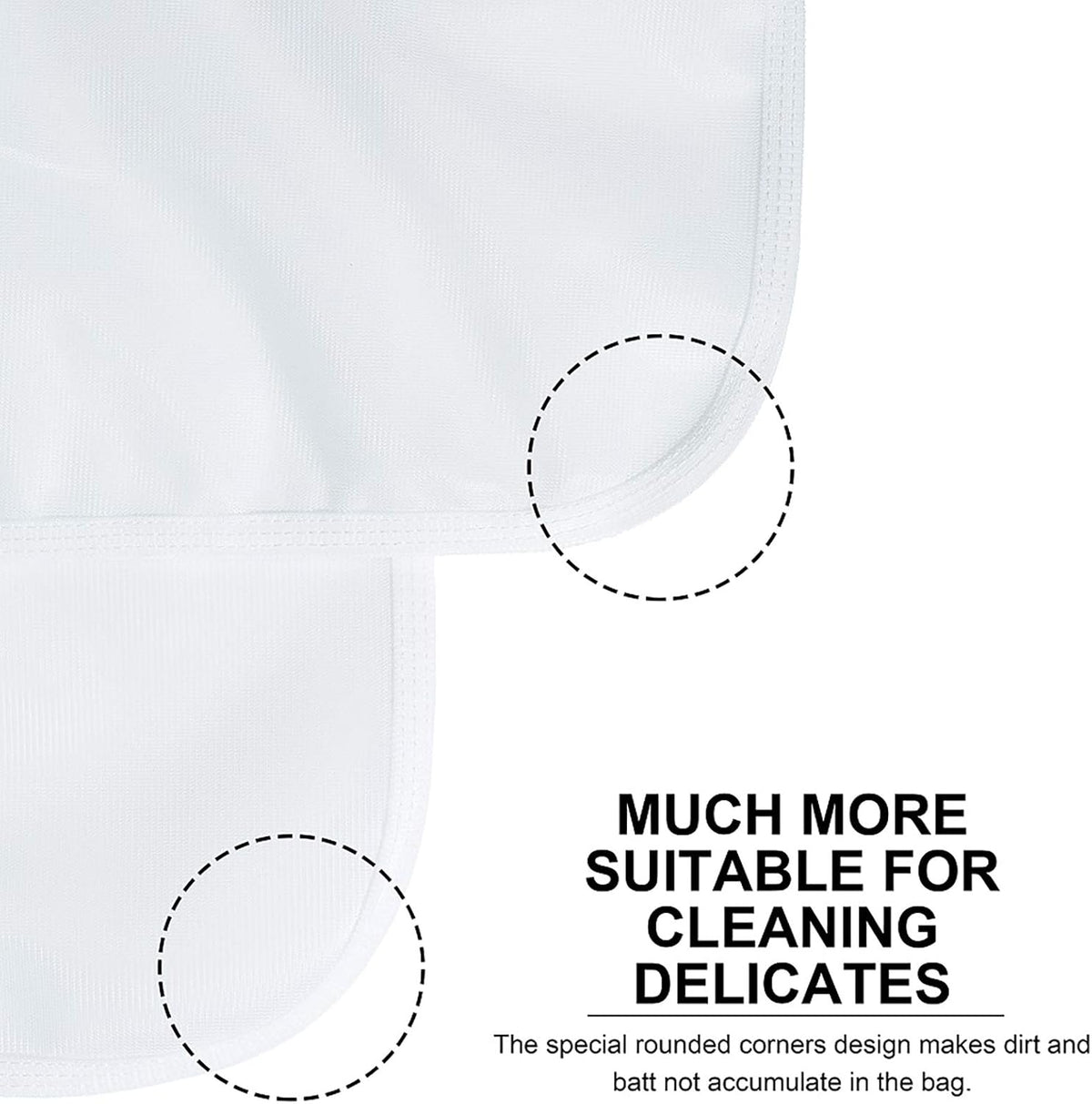 Delicates Laundry Bags, Bra Fine Mesh Wash Bag for Underwear, Lingerie, Bra, Pantyhose, Socks, Use YKK Zipper, Have Hanger Loops, Small Openings (White, 3 Small)