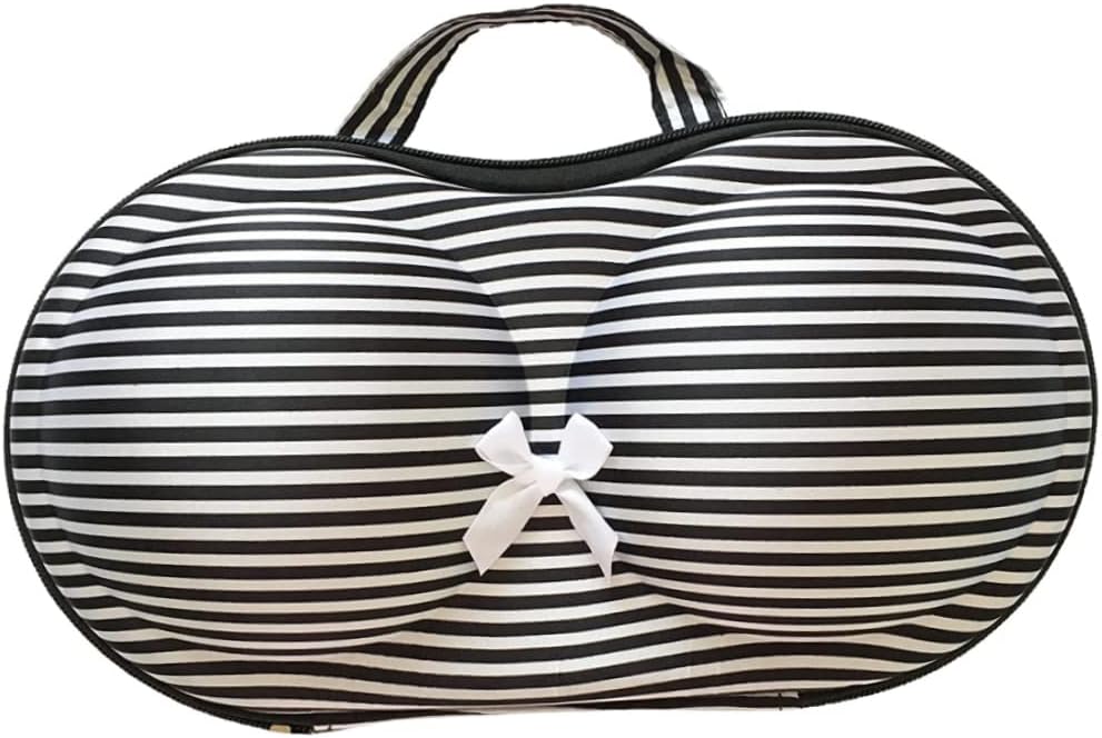 Underwear Organiser Portable Bra Bag with Net Bra Case Bra Organizer for Travel Large Pockets Dual Sided Underwear Storage (pattern 5)