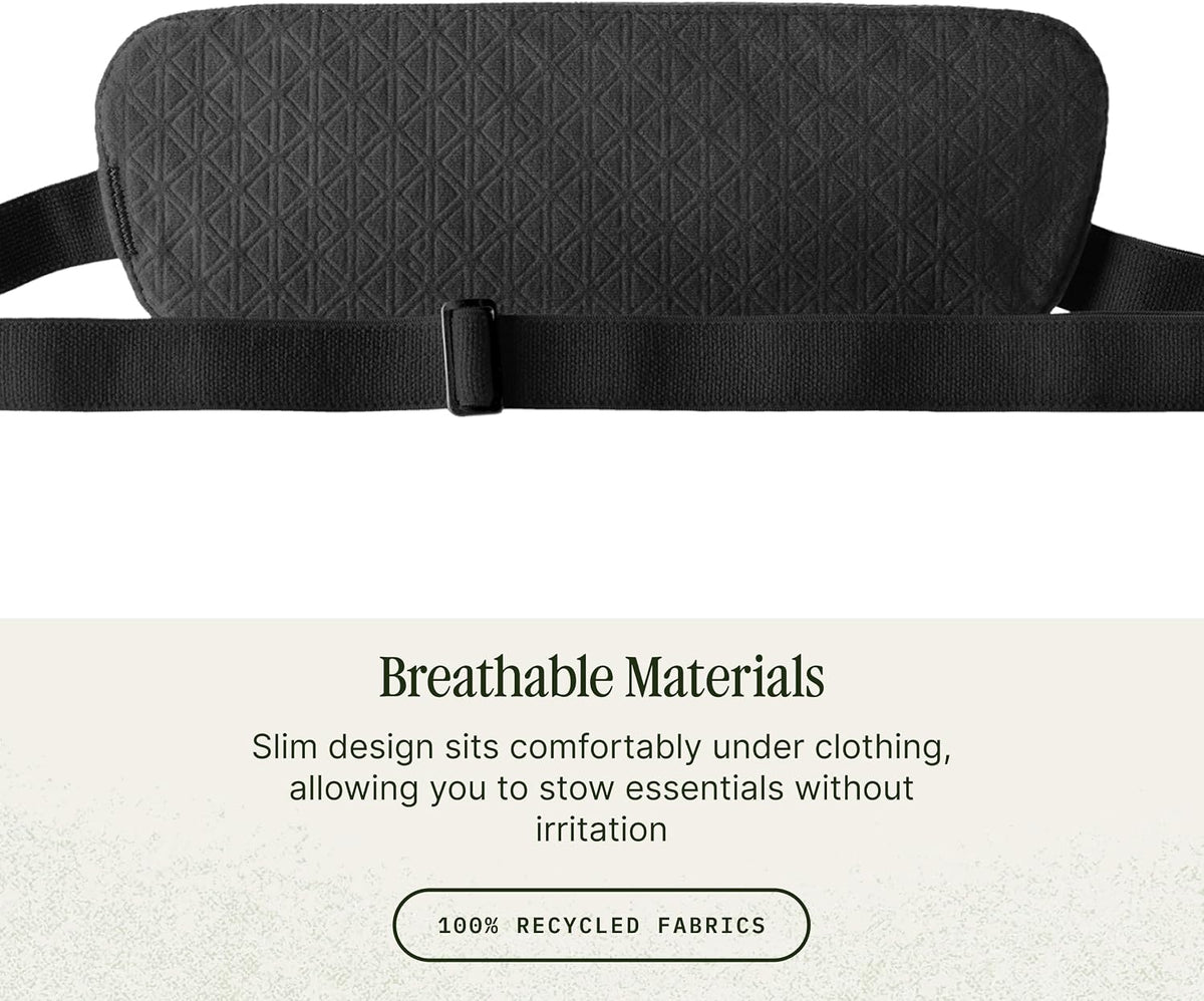 Undercover RFID Money Belt – Slim Travel Waist Pouch with RFID Blocking – Secure Passport, Cards & Cash – Adjustable Strap – Lightweight & Discreet – Storm Grey