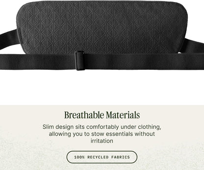 Undercover RFID Money Belt – Slim Travel Waist Pouch with RFID Blocking – Secure Passport, Cards & Cash – Adjustable Strap – Lightweight & Discreet – Storm Grey