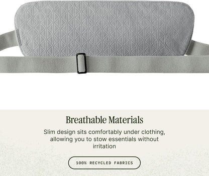 Undercover RFID Money Belt – Slim Travel Waist Pouch with RFID Blocking – Secure Passport, Cards & Cash – Adjustable Strap – Lightweight & Discreet – Storm Grey