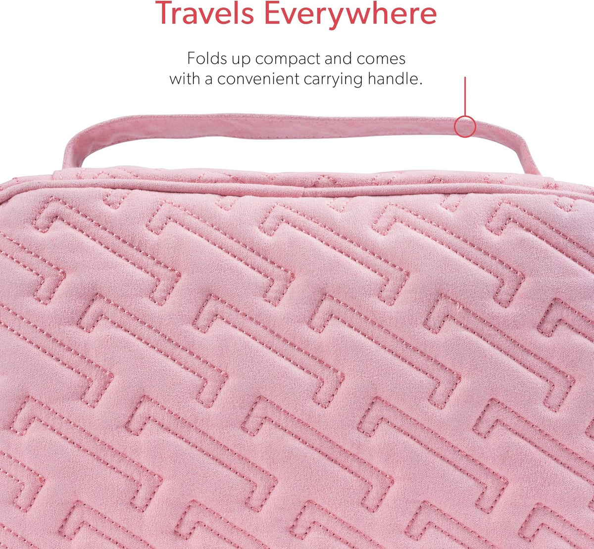 Travel Jewelry Organizer Case for Women - Travel accessories, Jewelry Roll Travel case Functions as a Jewelry Box, Pouch for Earrings, Necklaces, Bracelets & Rings | The Travel Collection, Blush