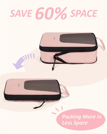 Compression Packing Cubes for Travel, 6/5/ Lightweight Packing Organizers, Summer Travel Essentials Suitcase Organizer Bags Set