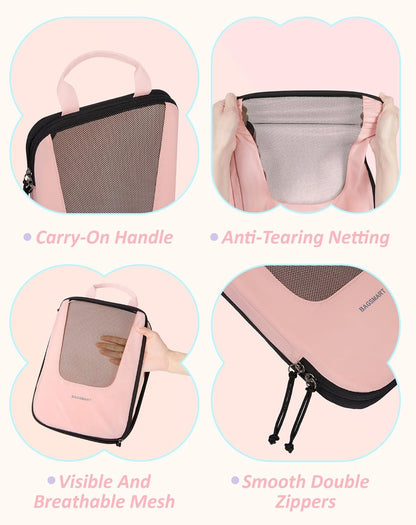 Compression Packing Cubes for Travel, 6/5/ Lightweight Packing Organizers, Summer Travel Essentials Suitcase Organizer Bags Set