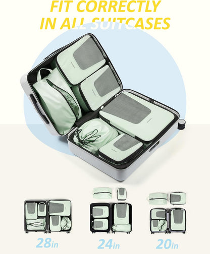 Compression Packing Cubes for Travel, 6/5/ Lightweight Packing Organizers, Summer Travel Essentials Suitcase Organizer Bags Set