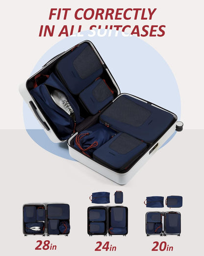 Compression Packing Cubes for Travel, 6/5/ Lightweight Packing Organizers, Summer Travel Essentials Suitcase Organizer Bags Set
