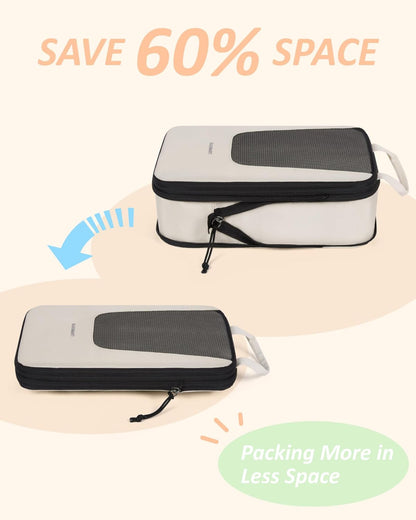 Compression Packing Cubes for Travel, 6/5/ Lightweight Packing Organizers, Summer Travel Essentials Suitcase Organizer Bags Set