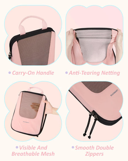 Compression Packing Cubes for Travel, 6/5/ Lightweight Packing Organizers, Summer Travel Essentials Suitcase Organizer Bags Set