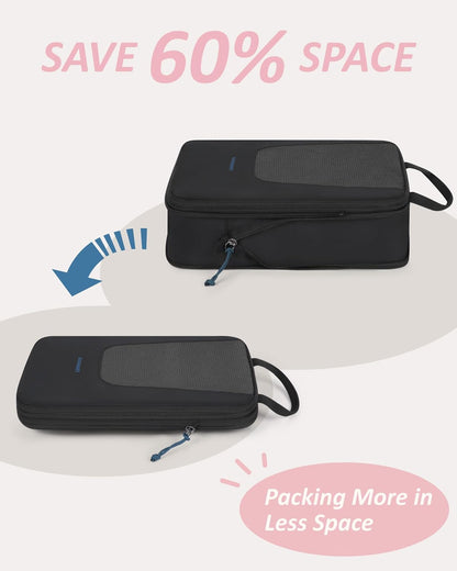Compression Packing Cubes for Travel, 6/5/ Lightweight Packing Organizers, Summer Travel Essentials Suitcase Organizer Bags Set