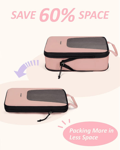 Compression Packing Cubes for Travel, 6/5/ Lightweight Packing Organizers, Summer Travel Essentials Suitcase Organizer Bags Set