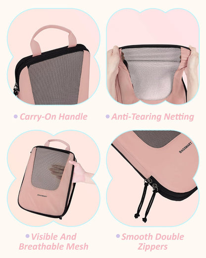 Compression Packing Cubes for Travel, 6/5/ Lightweight Packing Organizers, Summer Travel Essentials Suitcase Organizer Bags Set