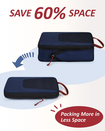 Compression Packing Cubes for Travel, 6/5/ Lightweight Packing Organizers, Summer Travel Essentials Suitcase Organizer Bags Set