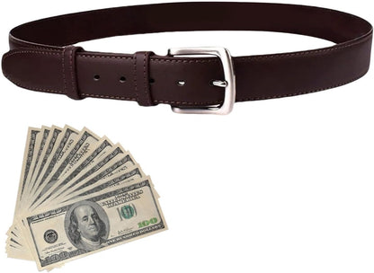 Money Belt Covert Anti-Theft Zippered PU Adjustable | Travel Security Belt for Travel, Driving, Hiking, Shopping, Commuting, Outdoor Activities, Vacation, Festivals, Camping