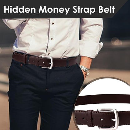 Money Belt Covert Anti-Theft Zippered PU Adjustable | Travel Security Belt for Travel, Driving, Hiking, Shopping, Commuting, Outdoor Activities, Vacation, Festivals, Camping