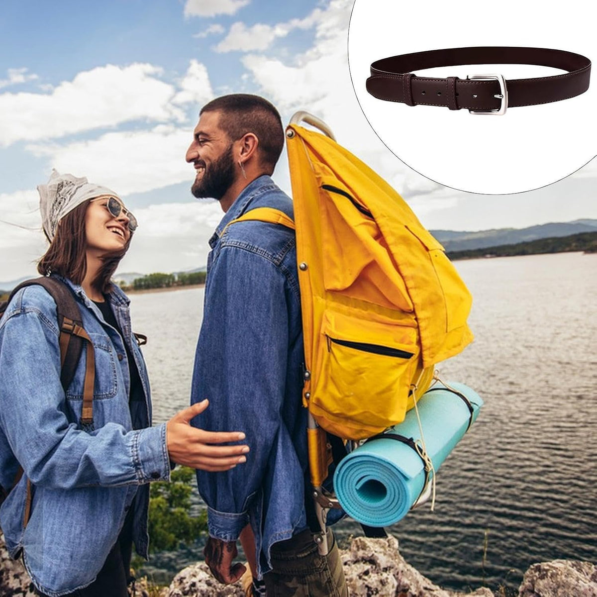 Money Belt Covert Anti-Theft Zippered PU Adjustable | Travel Security Belt for Travel, Driving, Hiking, Shopping, Commuting, Outdoor Activities, Vacation, Festivals, Camping