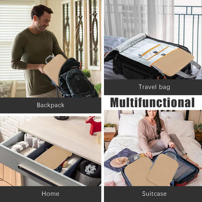 4 Set Compression Packing Cubes Travel - Travel Accessories Expandable Packing Organizers for Carry On - Essentials Luggage Bags - Black