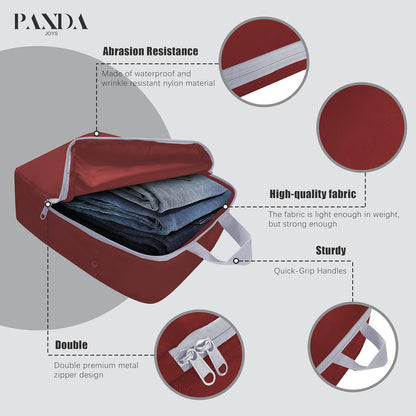 4 Set Compression Packing Cubes Travel - Travel Accessories Expandable Packing Organizers for Carry On - Essentials Luggage Bags - Black