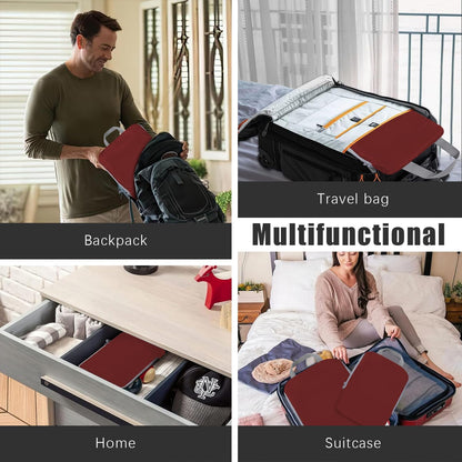 4 Set Compression Packing Cubes Travel - Travel Accessories Expandable Packing Organizers for Carry On - Essentials Luggage Bags - Black