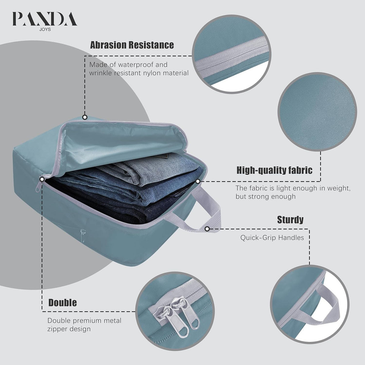 4 Set Compression Packing Cubes Travel - Travel Accessories Expandable Packing Organizers for Carry On - Essentials Luggage Bags - Black