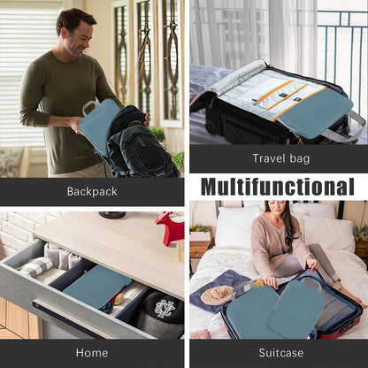 4 Set Compression Packing Cubes Travel - Travel Accessories Expandable Packing Organizers for Carry On - Essentials Luggage Bags - Black
