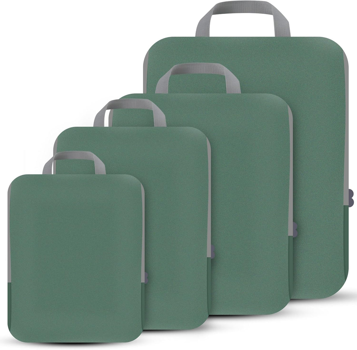 4 Set Compression Packing Cubes Travel - Travel Accessories Expandable Packing Organizers for Carry On - Essentials Luggage Bags - Black