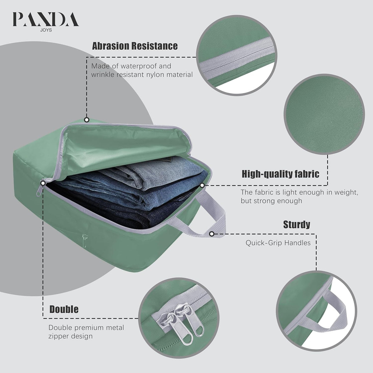 4 Set Compression Packing Cubes Travel - Travel Accessories Expandable Packing Organizers for Carry On - Essentials Luggage Bags - Black