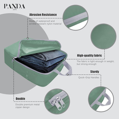 4 Set Compression Packing Cubes Travel - Travel Accessories Expandable Packing Organizers for Carry On - Essentials Luggage Bags - Black