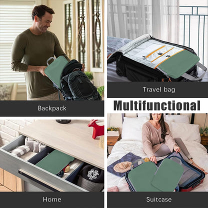 4 Set Compression Packing Cubes Travel - Travel Accessories Expandable Packing Organizers for Carry On - Essentials Luggage Bags - Black