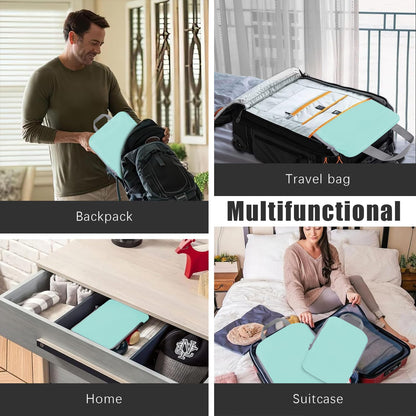 4 Set Compression Packing Cubes Travel - Travel Accessories Expandable Packing Organizers for Carry On - Essentials Luggage Bags - Black