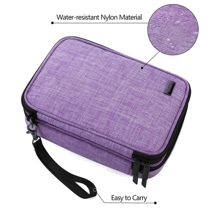 Travel Makeup Brush Case(up to 8.8"), Professional Makeup Train Organizer Bag with Handle Strap for Makeup Brushes and Makeup Essentials-Medium, Black(No Accessories Included)