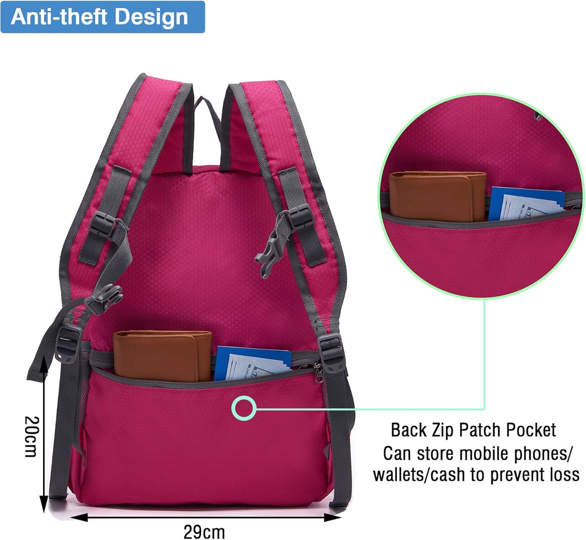 Hiking Backpack 20L Packable Packable Lightweight Day Pack for Women & Men | Lightweight no heavy burden,Travel,waterproof essential for sports,foldable storage, small,Suitable for all ages 12 and above