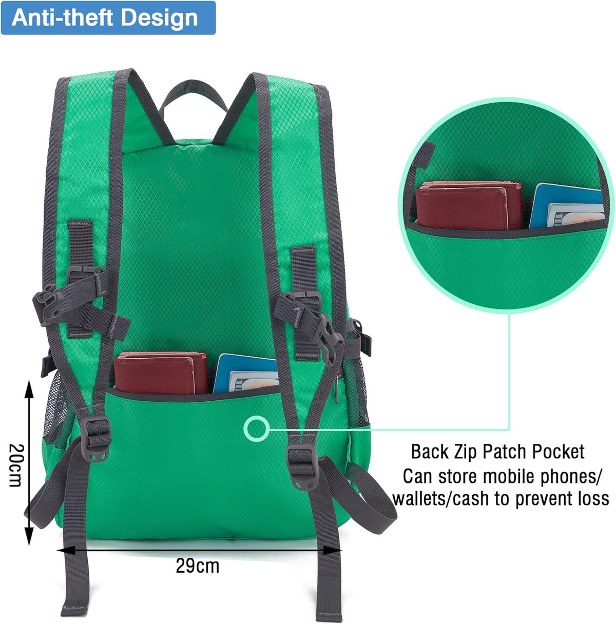 Hiking Backpack 20L Packable Packable Lightweight Day Pack for Women & Men | Lightweight no heavy burden,Travel,waterproof essential for sports,foldable storage, small,Suitable for all ages 12 and above
