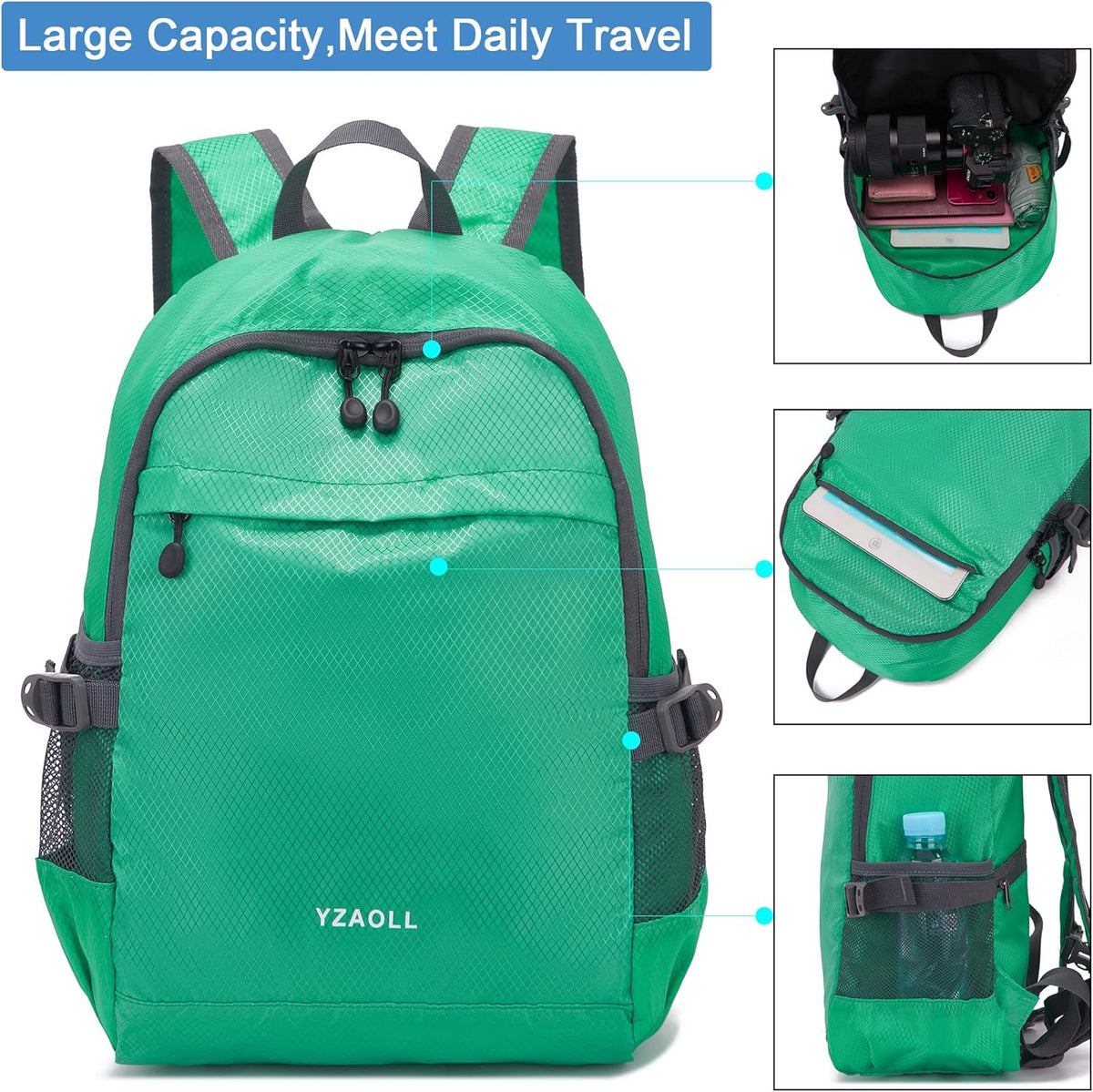 Hiking Backpack 20L Packable Packable Lightweight Day Pack for Women & Men | Lightweight no heavy burden,Travel,waterproof essential for sports,foldable storage, small,Suitable for all ages 12 and above
