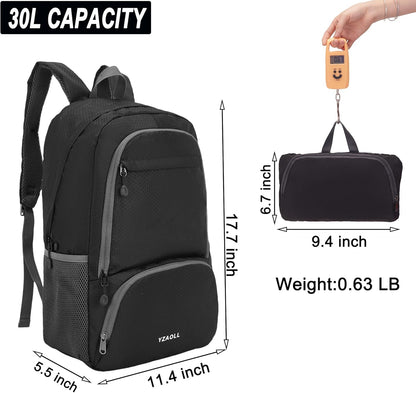 Hiking Backpack 20L Packable Packable Lightweight Day Pack for Women & Men | Lightweight no heavy burden,Travel,waterproof essential for sports,foldable storage, small,Suitable for all ages 12 and above