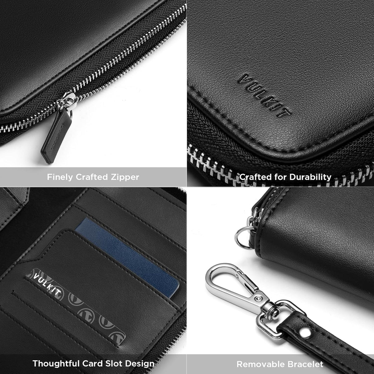 Family Passport Holder for 4 Passports, RFID Blocking Travel Wallet | 6 Card Slots, 2 SIM Pockets, Secure Zipper Closure, Holds 4 Passports, Family Travel Essential